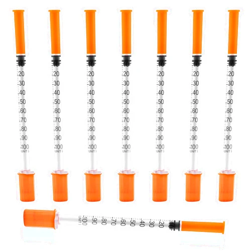 Searvgrh U-100 1ml Syringe with Needle, 31G 1/4