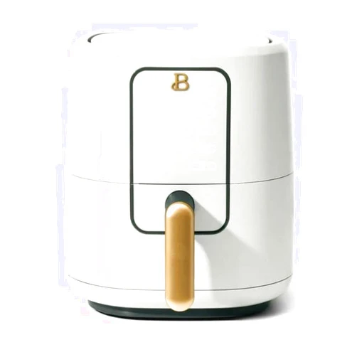 SadBe 3 Qt Air Fryer with TurboCrisp Technology, White Icing by Drew Barrymore