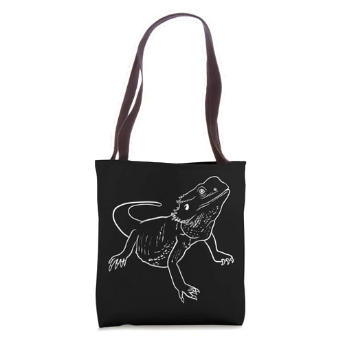 Cute Bearded Dragon Line Lover Gift Owner Love Tote Bag