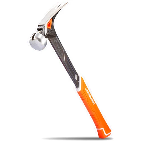 VANQUISH 17 oz Framing Hammer, Straight Claw Hammer with Magnetic Nail Holder, Rip Claw Hammer with Smooth Face & Shock Absorbing Grip, Heavy Duty One-piece Forged Hammer 0524