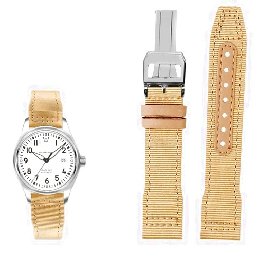 HAODEE Nylon Leather Watchband 20mm 21mm 22mm Fit for IWC Le Petit Prince Big Pilot TOP GUN IW3777 Black Sport Canvas Watch Strap