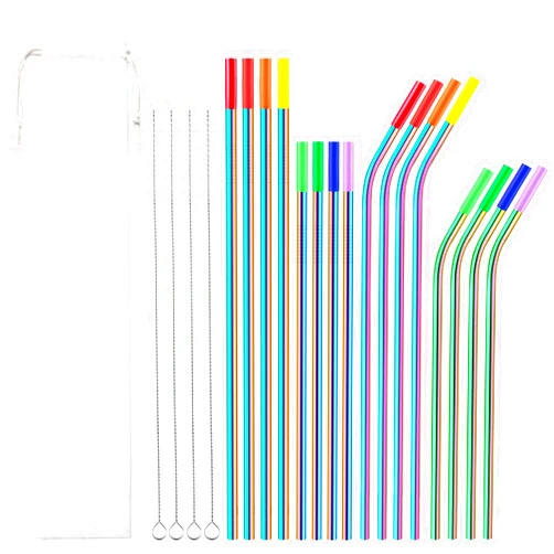 Hoewina Reusable Stainless Steel Straws -16 Pack 10.5