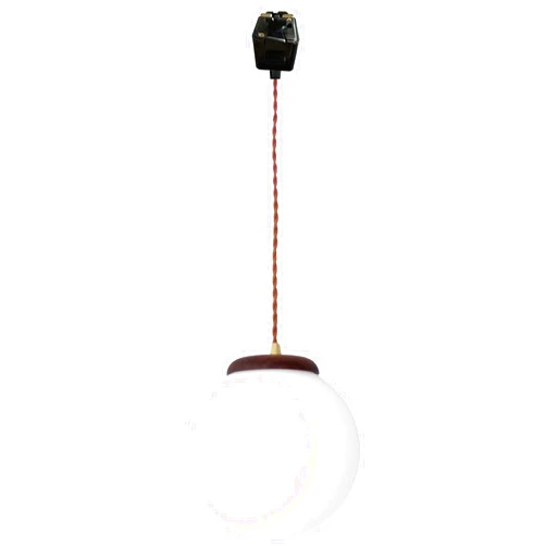 SKIVTGLAMP Dimmable Retro White Hand-Made Globe Frosted Glass Pendants J-Type Track Light 3.2 ft Cord Wood Finished E26 Socket Restaurant Chandelier Pendant Lights for Kitchen Island,Customizable