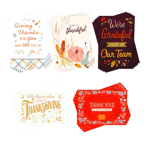 Hallmark Business Connections Hallmark Business 25 Pack Bulk Assorted Employee Thanksgiving Cards (Appreciation)