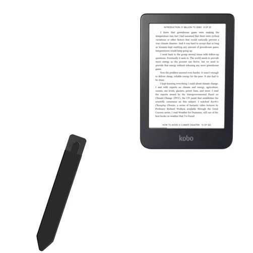 BoxWave Stylus Pouch Compatible with Kobo Clara 2E - Stylus PortaPouch, Stylus Holder Carrier Portable Self-Adhesive for Kobo Clara 2E - Jet Black