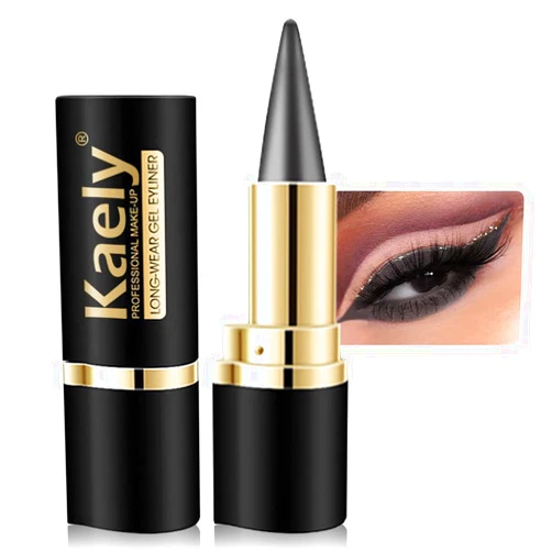 evpct 1Pcs Grey Gel Eyeliner Pencil Eye Black Face Paint Stick Makeup Set Waterproof Matte Cream Crayon Eyeliner Pencil Set Cat Eye Liners Eyeshadow Guide delineador de ojos contra el agua