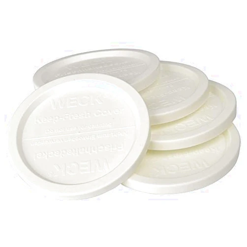 Weck Large JAR 5 Pack Keep Fresh Plastic LIDS, 5 Pack (Large = 4