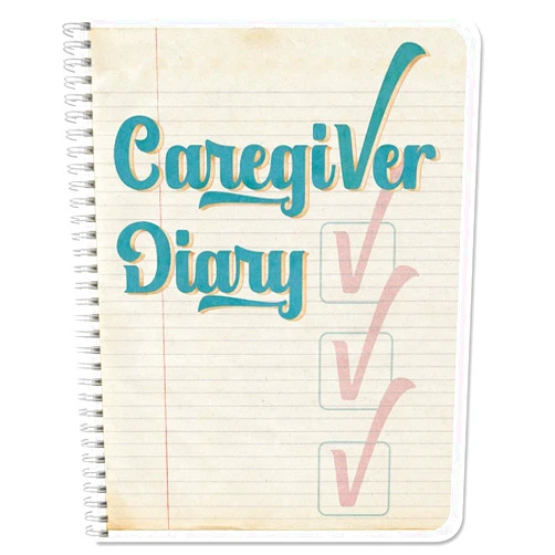 BookFactory Caregiver Daily Log Book/Caretaker Daily Task Log for Assisted Living Patients, Long Term Care Diary - Old Cover, Wire-O, 100 Pages, 8.5