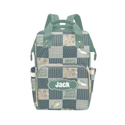 Noverbibi Custom Diaper Bag for baby Customized Fishing Baby Bag Personalized Nursing Bags with Name Custom Name Mommy Daypack Bag Tote Bag Gifts