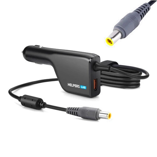 Helpers Lab Laptop Car Charger Adapter for IBM Lenovo Thinkpad X60 X61 Z60 Z61 X200 X300 T60 T61 T400 T410 T420 T500 T510 T520 T530 L410 L420 L421 L430 20V 3.25A 4.5A 65W 90W Power Supply