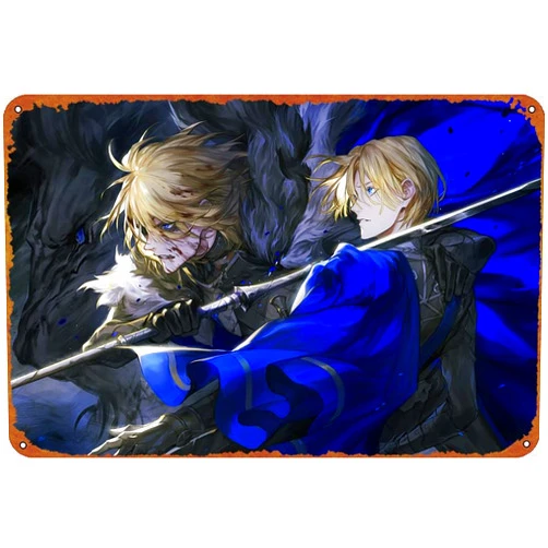 ZTLLFV Video Game Eye Patch Dimitri Fire Emblem: Three Houses Poster Signs 8 x 12 Inch Decor Funny Chic Art Wall Decort Home Yard Signs Bar Hotel Cafe Pub Indoor Outdoor restauran