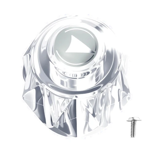 Coolfell H71 Shower Handle Replacement, Compatible with Delta 1300/1400/1600 Series Single Tub & Shower Faucets Handle, Clear Acrylic Shower Knob with Button and Screw Part