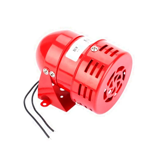 Akozon 240v Siren Alarm + The Motor Alarm Horn Siren 220V 120DB Red Mini Metal In rial Sound Electrical Guard Against ft MS-190 Buzzer, Driven Horn/Alarm/Siren Buzzer