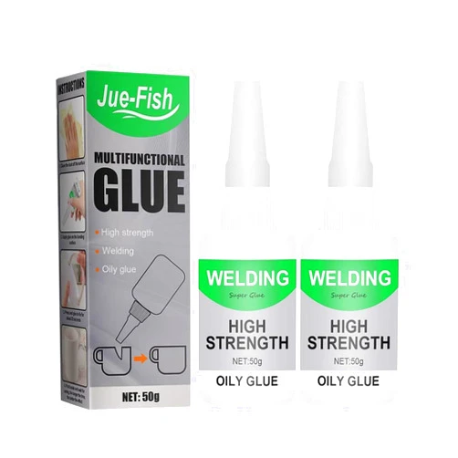 LINSETING Visulong Glue, Welding High-Strength Oily Glue, Multifunctional Waterproof Universal Glue Super Glue Fast Repair, Super Glue for Metal Plastic, Wood, Ceramics Instant Bonding (2pcs)