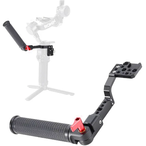 King Ma Gimbal Handle Grip Mount 180° Adjustable Monitor Mount Professional Video Handgrip Holder with Cold Shoe Plate for DJI Ronin S/SC/ RSC2