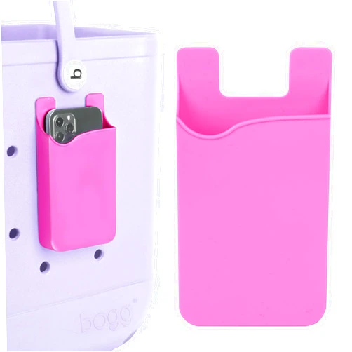 Raymall Phone Holder for Bogg Bag, Also Compatible with LXL Simple Modern Beach Tote, Universal Hard ABS Phone Case Holder Accessories for Bogg Bag (Hot Pink)