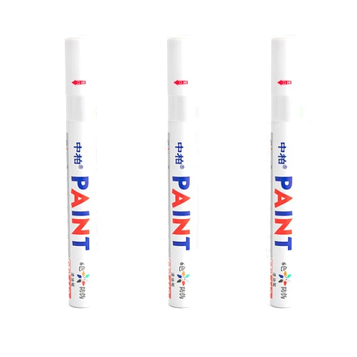 CHUIR Tire Marker Lettering Tire Paint Pen Markers Permanent Waterproof oil based Paint Markers for Car Vehicle Motorcycle Tyre (white 3pcs)