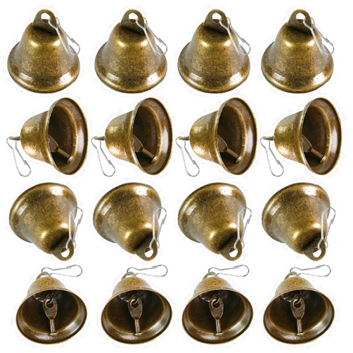 BigOtters Craft Bells, 16PCS Bronze Jingle Bells Vintage Bells (1.7