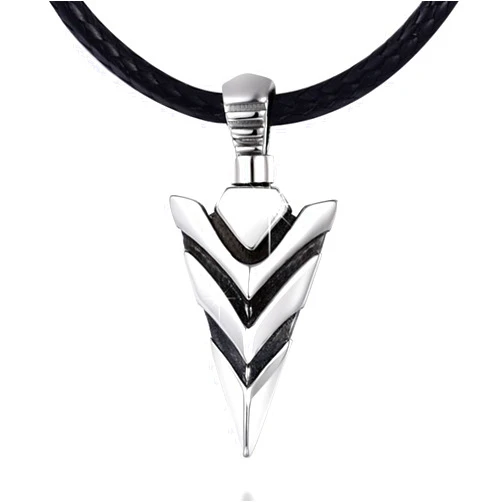 ZGBY 925 Sterling Silver Urn Necklace for Men Arrowhead Memorial Pendant Cremation Ash Jewelry Bereavement Keepsake Gift for Loved one