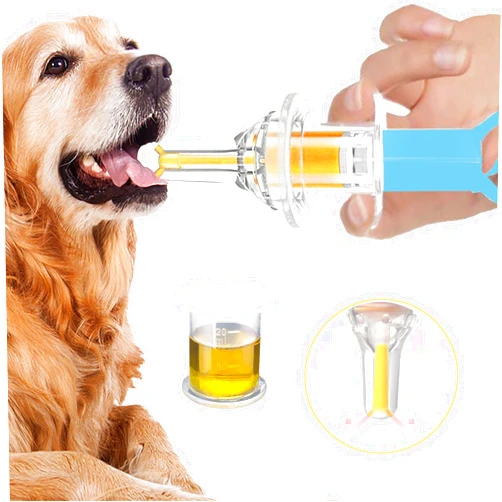 YIBIKEHO Pet Liquid Feeding Kit Pet Feeding Syringe Soft Tip, Cat Dog Syringe Bottles for Pet Feeding,Pet Medical Feeding Dispenser Tool (Blue)
