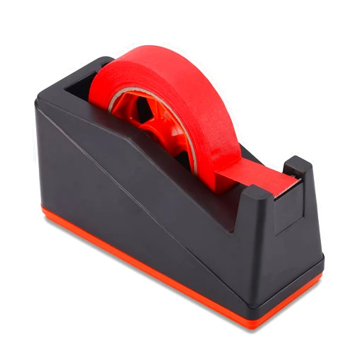 Lichamp Desktop Tape Dispenser Holder with Large 3 inch Core for Masking Tape, Heat Transfer Tape Sublimation, Painters Tape, Freezer Tape and Kitchen Tape, 0128BK