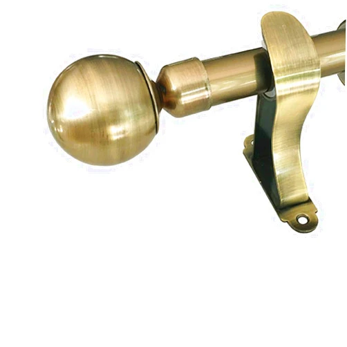 QHCS Curtain Rod Curtain Poles Retro Curtain Rod,Aluminum Alloy Single Shot Top Loading Side Loading Perfect for Blackout Curtains Easy to Install Suitable for Bedroom Living Room Balcony-B-240cm