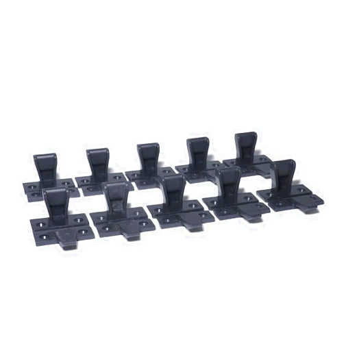 FAQQI 10pcs Invisible Panel Clips – Push Fit Fasteners for Cabinet & Furniture Connection, Quick Install Plastic Corner Bracket for Wardrobe or Wall Panel Mounting (Black)