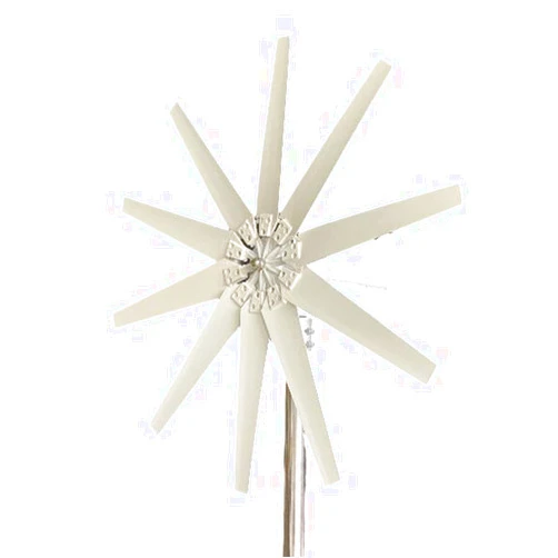 AISINILALAO Low Speed Star Wind Turbine Generator 12V 24V 48V 10000W Free Alternative Energy Windmill with MPPT Hybrid Controller 10 Blades(Low Noise)