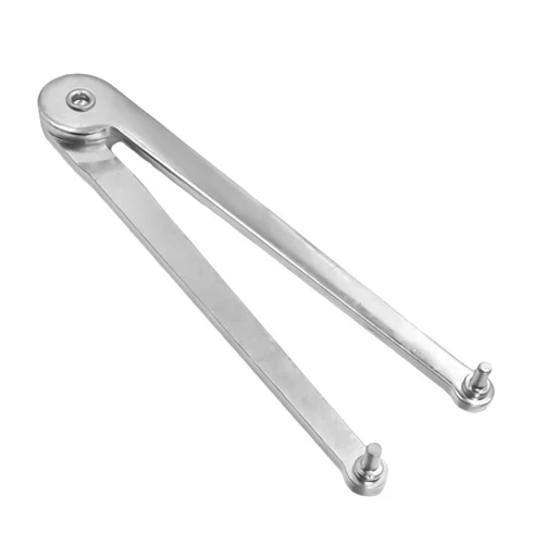 Sankoly Universal Adjustable Angle Grinder Wrench Pin Spanner Locknut Wrench for Backing Pads on Angle Grinder and Round Nuts with Drilled Holes