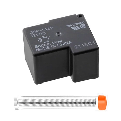 HayEastdor G8P-1A4P-12VDC 30A 250VAC Fully-Sealed PCB Dryer Relay with 10g Solder Wire Tool Combination for Replacement on The Circuit Board PC Board or Panel-Mounted HE004