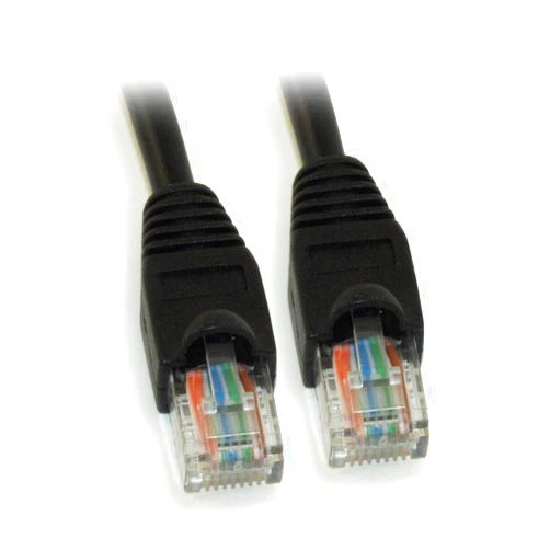 My Cable Mart MyCableMart 200ft Cat5E Ethernet RJ45 Patch Cable, Stranded, Snagless Booted, Black