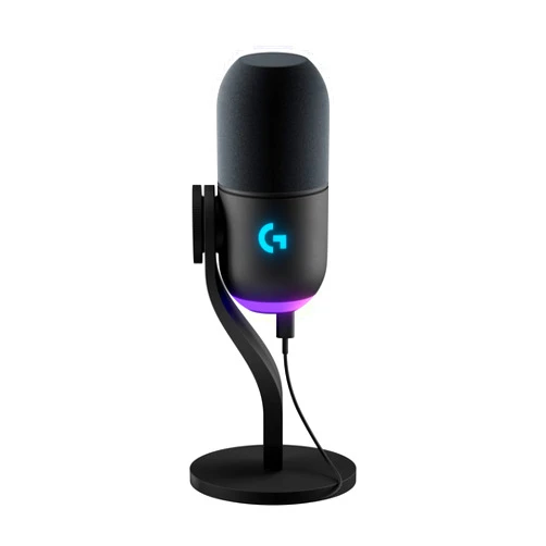Logitech G Yeti GX Dynamic RGB Gaming Microphone with LIGHTSYNC, USB Mic for Streaming, Supercardioid, USB Plug and Play for PC/Mac - Black