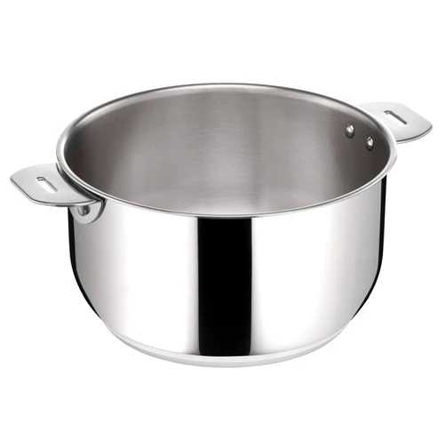 Lagostina Space-saving saucepan in stainless steel 18/10 Ø 18 cm, Induction pot, gas and oven up to 250 °C, stackable and easy to store, Lagotherm 3-layer bottom, handles with rivet supports