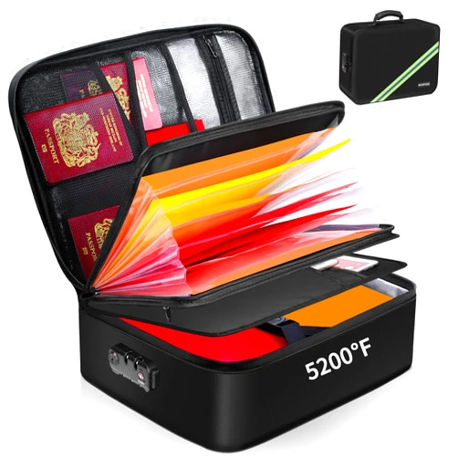 Noiposi Document Organizer with 5200℉ Heat Insulated,15.0