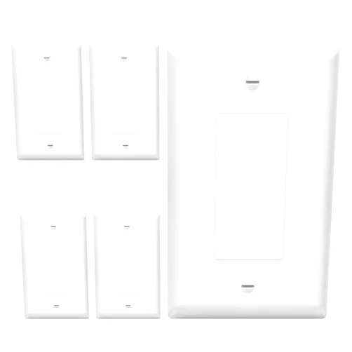 ENERLITES Decorator Light Switch or Receptacle Outlet Wall Plate, Gloss Finish, Mid-Size 1-Gang 4.88