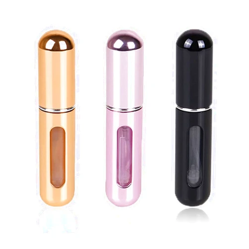 KAYZON Travel Mini Perfume Refillable Atomizer Container, Portable Perfume Spray Bottle, 5ml Travel Perfume Scent Pump Case Fragrance Empty Spray Bottle for Traveling and Outgoing (3 Pack)