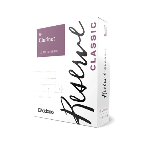 D'Addario D’Addario Reserve Classic B Clarinet Reeds, Strength 3.0 (10-Pack) – Thick Blank Reed Offers a Rich, Warm Tone, Exceptional Performance and Consistency – Ideal for Advanced Students or Professionals