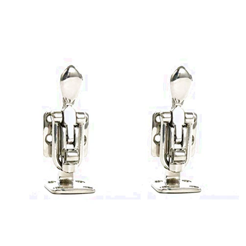 Amarine Made Pair of Stainless Steel Hold Down 90 Degree Clamp-locking Cam Latch for Boat, RV,Caravan,Attic Hatch Doorway