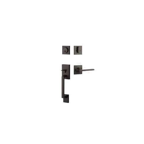 Emtek Marcel Single Cylinder Entry Set with Nils Lever - SC1 Keyway - YMRC44.NILUS19 - Flat Black (US19)