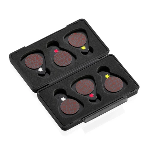 Tik Pik 6-Pack Guitar Picks for Acoustic & Bass Guitars | As Seen On Shark Tank | Black Multi-Gauge