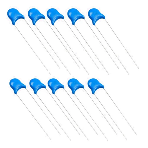 Fielect 100Pcs Ceramic Capacitor Kit 1KV 100PF Disc Capacitors for DIY Electronic Circuit, Blue