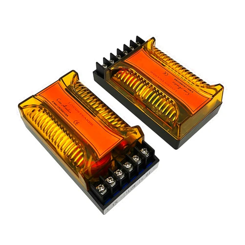 HiQltyla 2 Way Speaker Crossover for Car Audio, WEAH 5003B, 200 Watts 4 to 8 Ohm Passive Crossover for Car Audio Tweeter - 2 Pack