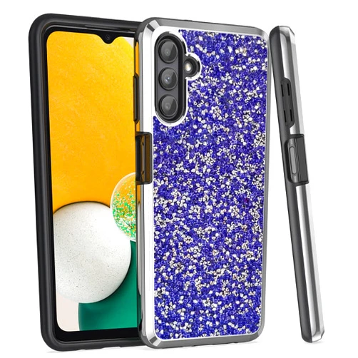 HaniCo Samsung A13 5G Case, Galaxy A13 Case, Shiny Diamonds Glitter Sparkle Case, 2 in 1 Hybrid Heavy Duty Protective Drop Proof Case for Samsung Galaxy A13 5G (Purple)