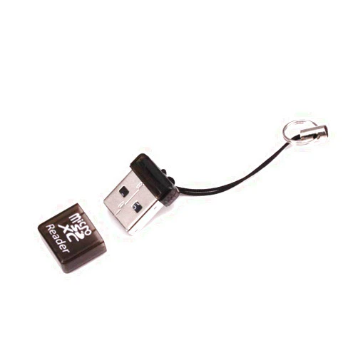 SCORLTEC Small Microsd/SD/TF Card Reader Adapter-Black (Black)