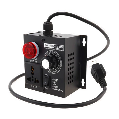 DiGiYes AC Motor Speed Controller Fit for Fan Electric Motor Router Rheostat, SCR Voltage Controller 110V 220V 18A 4000W Max