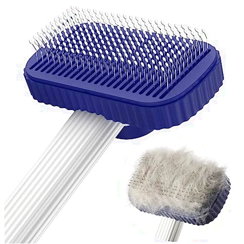 LUOYIN Garstor Dog Brush, Cat Brush, Dog Brush for Shedding, Self Cleaning Pet Brush for Grooming Long Short Haired Dog Cats, Cat Brushes for Indoor Cats, for Dog Cat Rabbit Remove Loose Fur and Undercoat