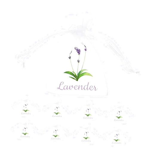 ABOOFAN 50pcs Empty Sachet Bags Dossier Floral Lavender Edible Lavender Reusable Tea Bags Mesh Drawstring Pouches for Organizing