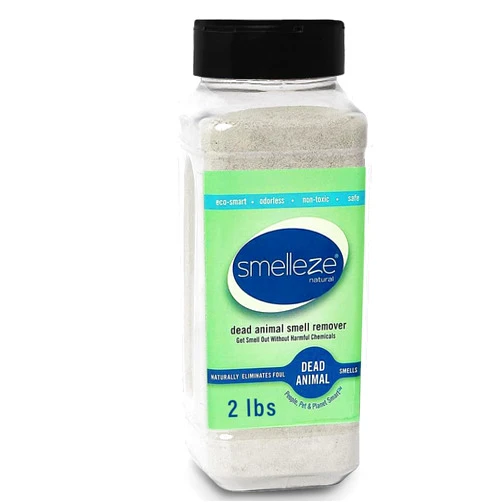SMELLEZE Natural Dead Animal Odor Removal 2 lbs Powder: Eliminate Dead Rat, Mice, Squirrel, Chipmunk, Raccoon & Bat Smell. Safe for Indoor & Outdoor Use