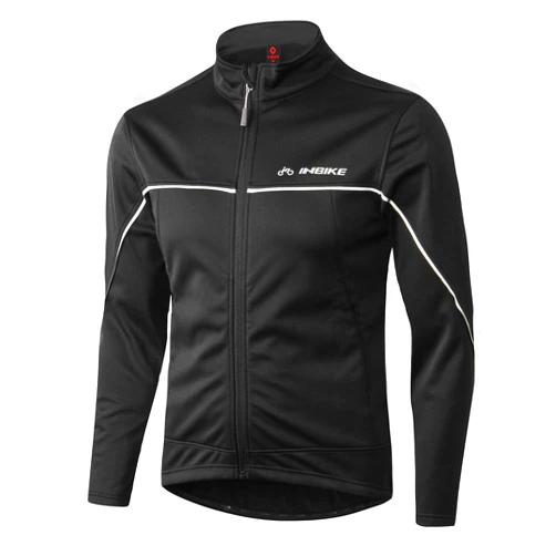 INBIKE Men's Cycling Jacket, Winter Fleece Thermal Windproof Soft Shell Wind Coat