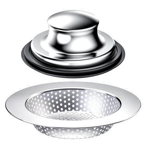 Huntonry 2PCS Kitchen Sink Stopper and Kitchen Sink Drain Strainer, Drain Catcher and Drain Cover for Kitchen Sink, Drainer for Standard 3-1/2 Inch Garbage Disposal Sink Drain